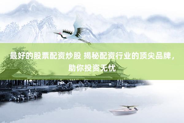 最好的股票配资炒股 揭秘配资行业的顶尖品牌，助你投资无忧