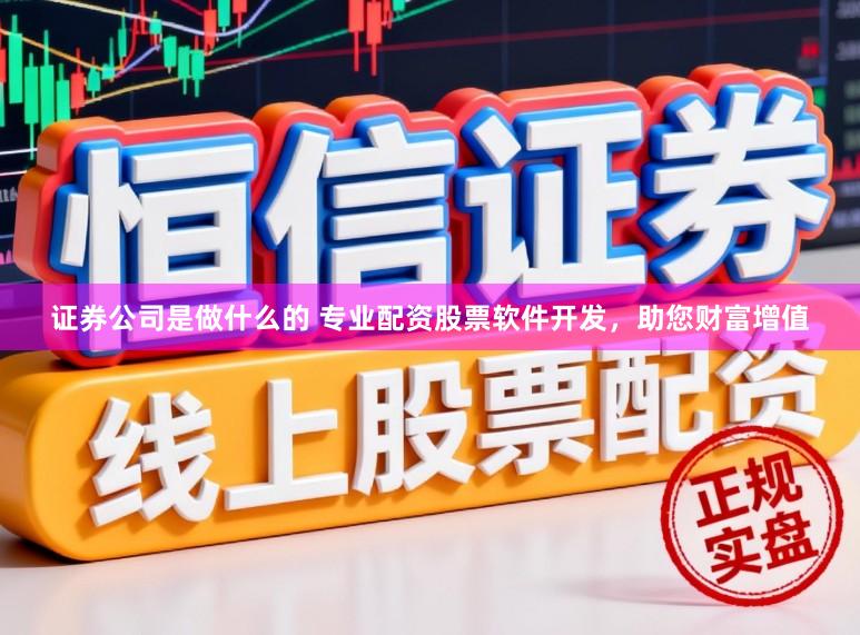 证券公司是做什么的 专业配资股票软件开发，助您财富增值